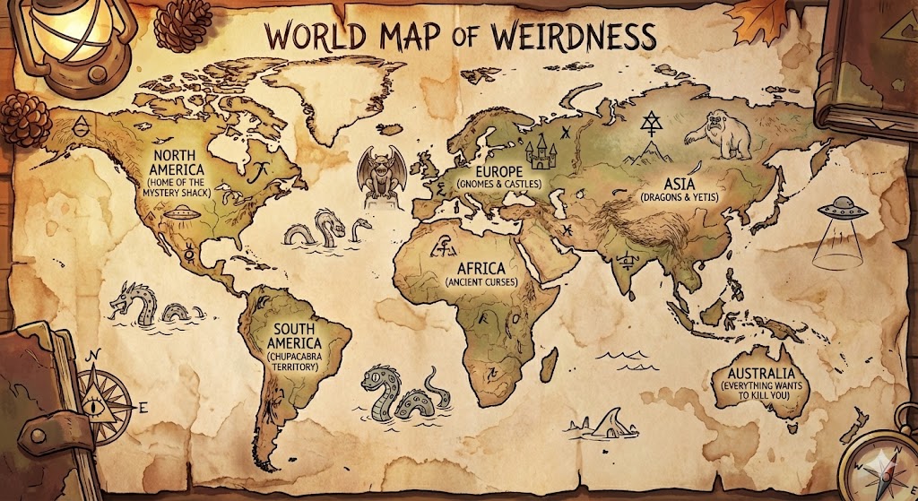 Mapa World of Weirdness